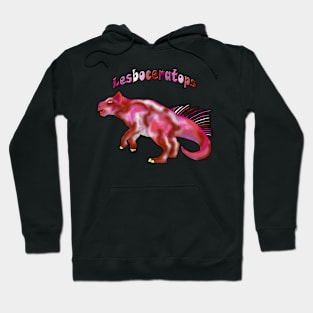 Pride Dinosaurs #2: Lesboceratops - Title Only Hoodie